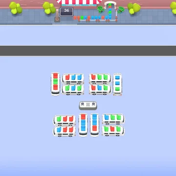 Меняй сиденья, собирай три одинаковых автобуса и отправляй их в путь!