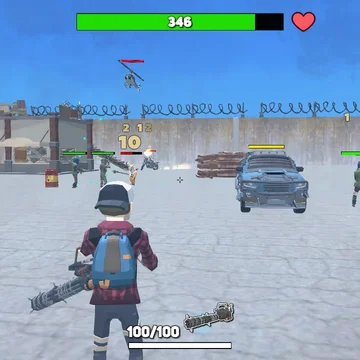 Интенсивные бои в постапокалиптическом мире. Бери пушку, садись в тачку и в бой.