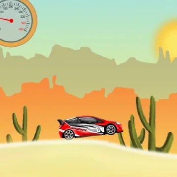 Ралли в пустыне. Внимательно управляй гоночным автомобилем, чтобы преодолеть все песчаные препятствия на пути. В игре можно купить различные автомобили.