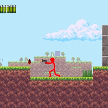 Помоги Стикману победить Крафтманов с помощью оружия