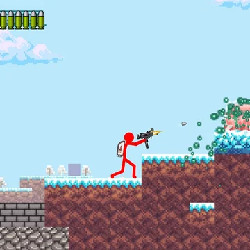 Помоги Стикману победить Крафтманов с помощью оружия