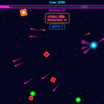 Неоновое Уклонение — захватывающая браузерная аркада в неоновом стиле, которая проверит вашу реакцию! Погрузитесь в атмосферный мир ярких неоновых огней.