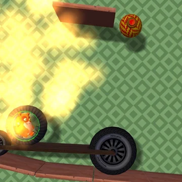 «Хо-Мяч» — увлекательная аркада про смышлёного хомяка и его изобретение - «хомицикл», с прикольной физикой и сотнями интересных уровней!