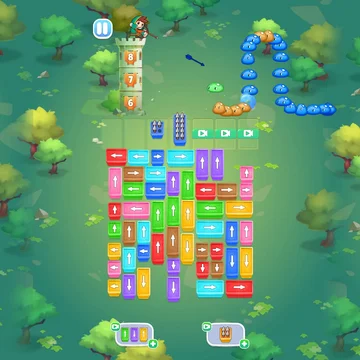 Бесплатная браузерная игра «Слаймы Атакуют: Головоломка!» в жанре головоломка. Подходит для мальчиков и девочек, доступна без регистрации, на русском языке