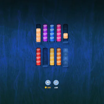 Интересная логическая игра, в которой вы будете решать головоломки по сортировке жидкостей по цветам по разным ячейкам