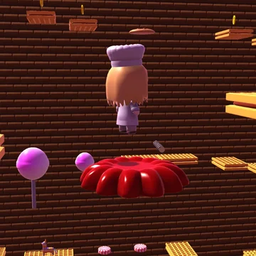 Попробуй сбежать из Конфетной Башни, наполненной множеством необычных и опасных препятствий!