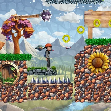 Вы готовы сразиться? Настал момент – пришло время продемонстрировать свое превосходство над ходячими мертвецами! Прыгайте по смертоносным платформам, собирайте кольца и прокладывайте себе путь к тому, чтобы стать настоящим героем.