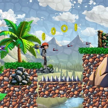 Вы готовы сразиться? Настал момент – пришло время продемонстрировать свое превосходство над ходячими мертвецами! Прыгайте по смертоносным платформам, собирайте кольца и прокладывайте себе путь к тому, чтобы стать настоящим героем.