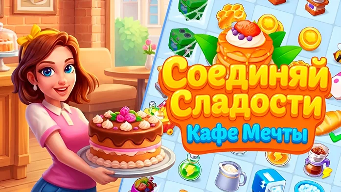 Соединяй Сладости: Кафе Мечты на Пикабу Игры
