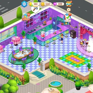 Игра про кулинарию и объединение предметов: создавай сладости, открывай новые рецепты и оформляй кафе!