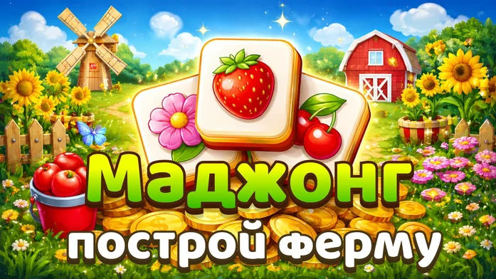 Маджонг построй ферму на Пикабу Игры