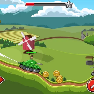 Захватывающая танковая игра с физикой, улучшениями и бесконечными битвами против врагов! Открывай новые танки и сражайся даже на Луне!