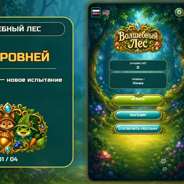 Соединяйте одинаковые лесные фишки в цепочки, разрушайте препятствия и побеждайте боссов. Вас ждут 300 уровней, спутники с особыми умениями и волшебные комбинации. (скриншот 1)