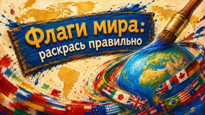Флаги мира: раскрась правильно на Пикабу Игры