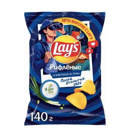 Чипсы картофельные LAY'S Сметана и лук, 140г