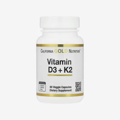 Витамин Д3+К2, California Gold Nutrition, 60 капсул